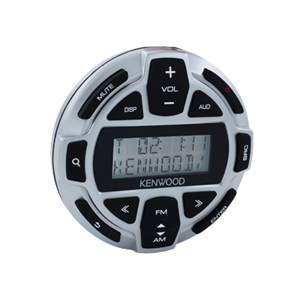 Kenwood KCA-RC55MR mounted on boat deck for convenient control
