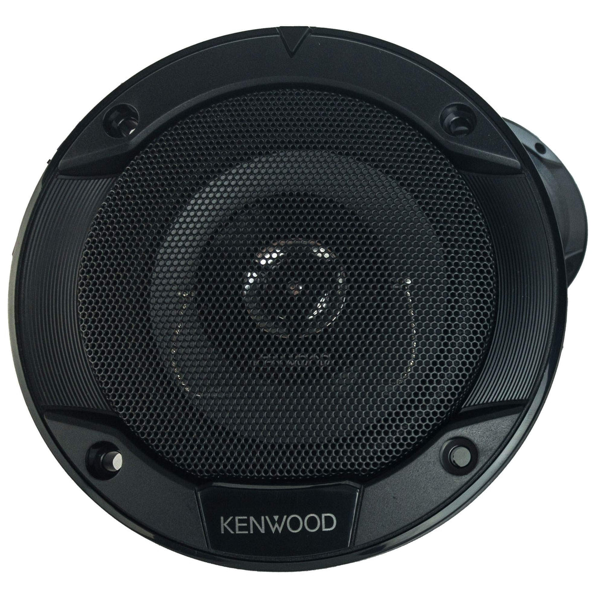 Kenwood tweeter detail showing coaxial design for improved vocal clarity