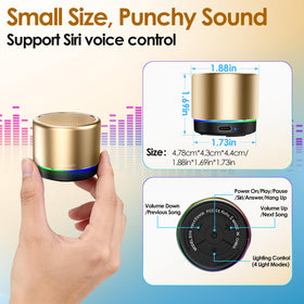 Keransean mini Bluetooth speaker noise reduction mic ensures clearer calls in busy spaces