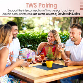 Keransean pink speaker used in TWS stereo pairing for wider sound