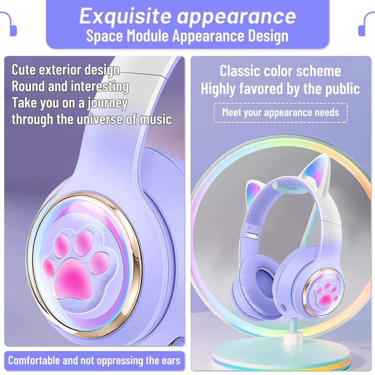KERHAND close-up of cushioned earcup highlighting comfort and seal