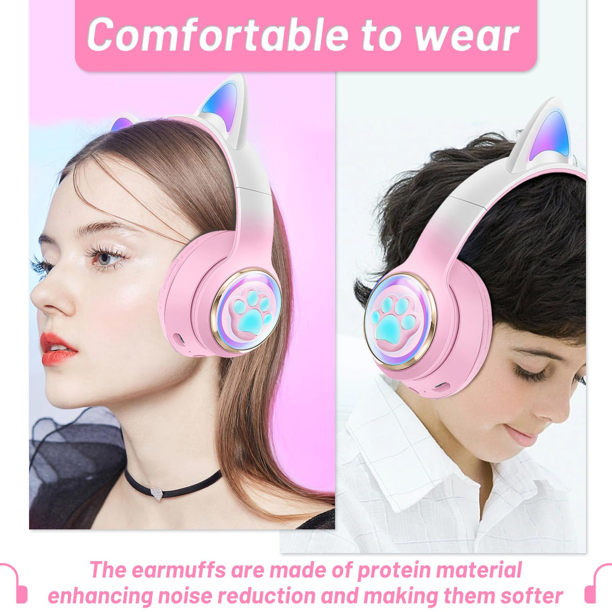 KERHAND soft ear cushion detail for comfortable long-wear fit