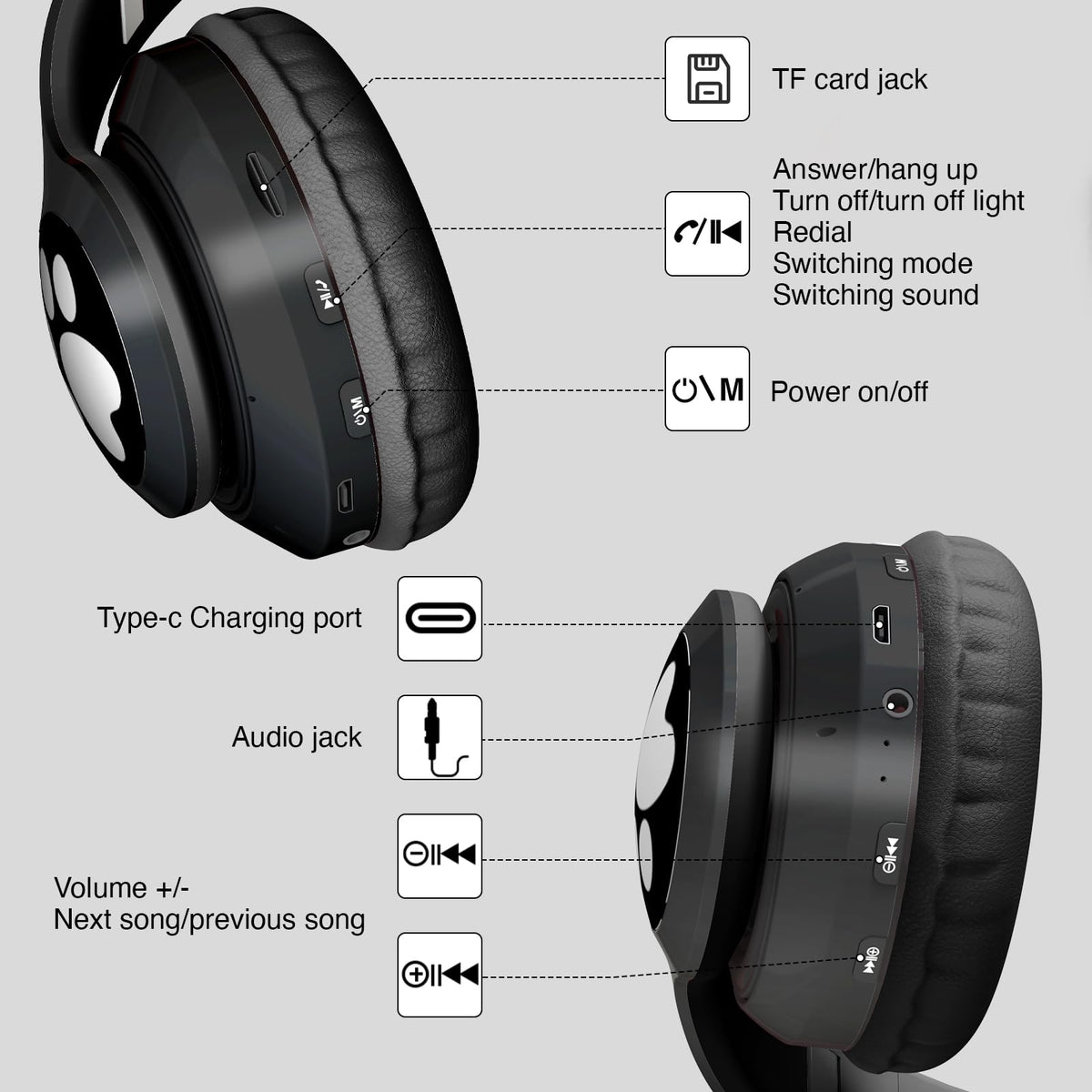 KERHAND built-in microphone for clear conversations during online classes.