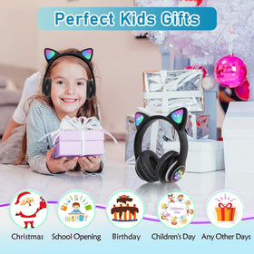 KERHAND cat-ear headphones packaged ready for gifting and immediate use.