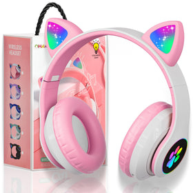 KERHAND kid headphones with cat ears and LED lights offer playful style and safe listening.