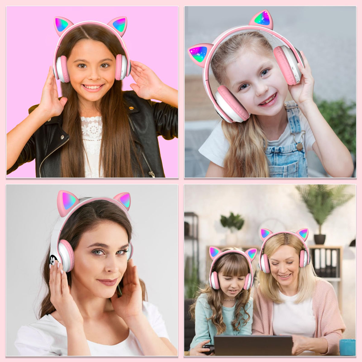 KERHAND cat-ear design adds a fun, kid-friendly look.