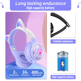 KERHAND LED cat ear illuminated showing playful visibility and fun