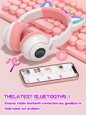KERHAND Unicorn headphones with built-in microphone for clear calls and chats.