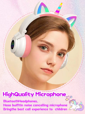KERHAND Children's headphones with volume limiter for safer listening.