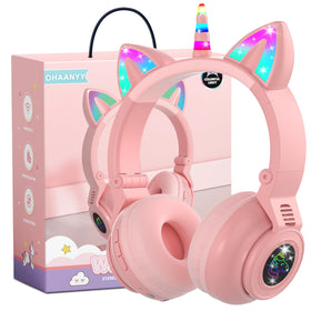 KERHAND Unicorn kids headphones pink gift-ready packaging for holidays