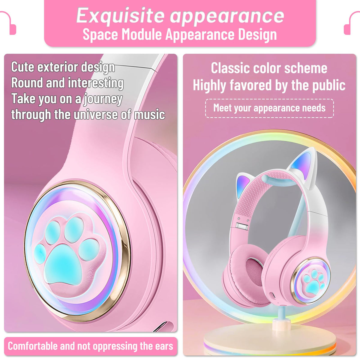 KERHAND child using headphones with iPad for clear audio and safe volume