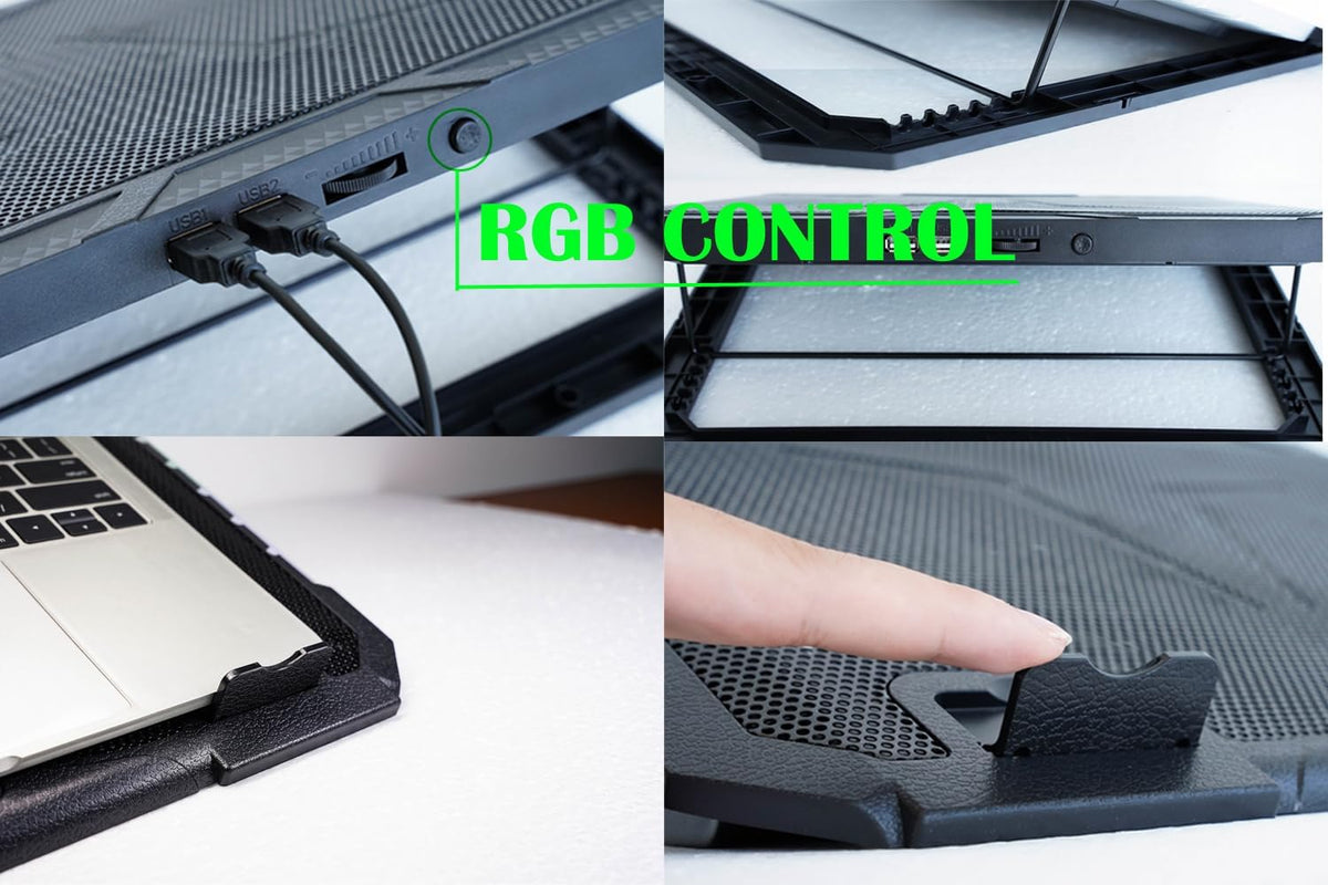 KEROLFFU balanced airflow from four fans keeps laptops cooler
