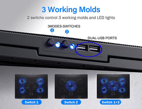 KEROLFFU quiet five-fan design with LED lighting