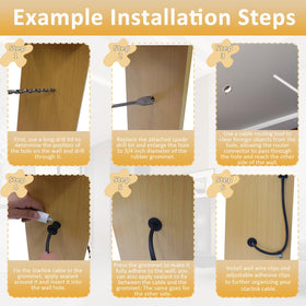 Ketofa adjustable clips offer flexible cable routing on walls.