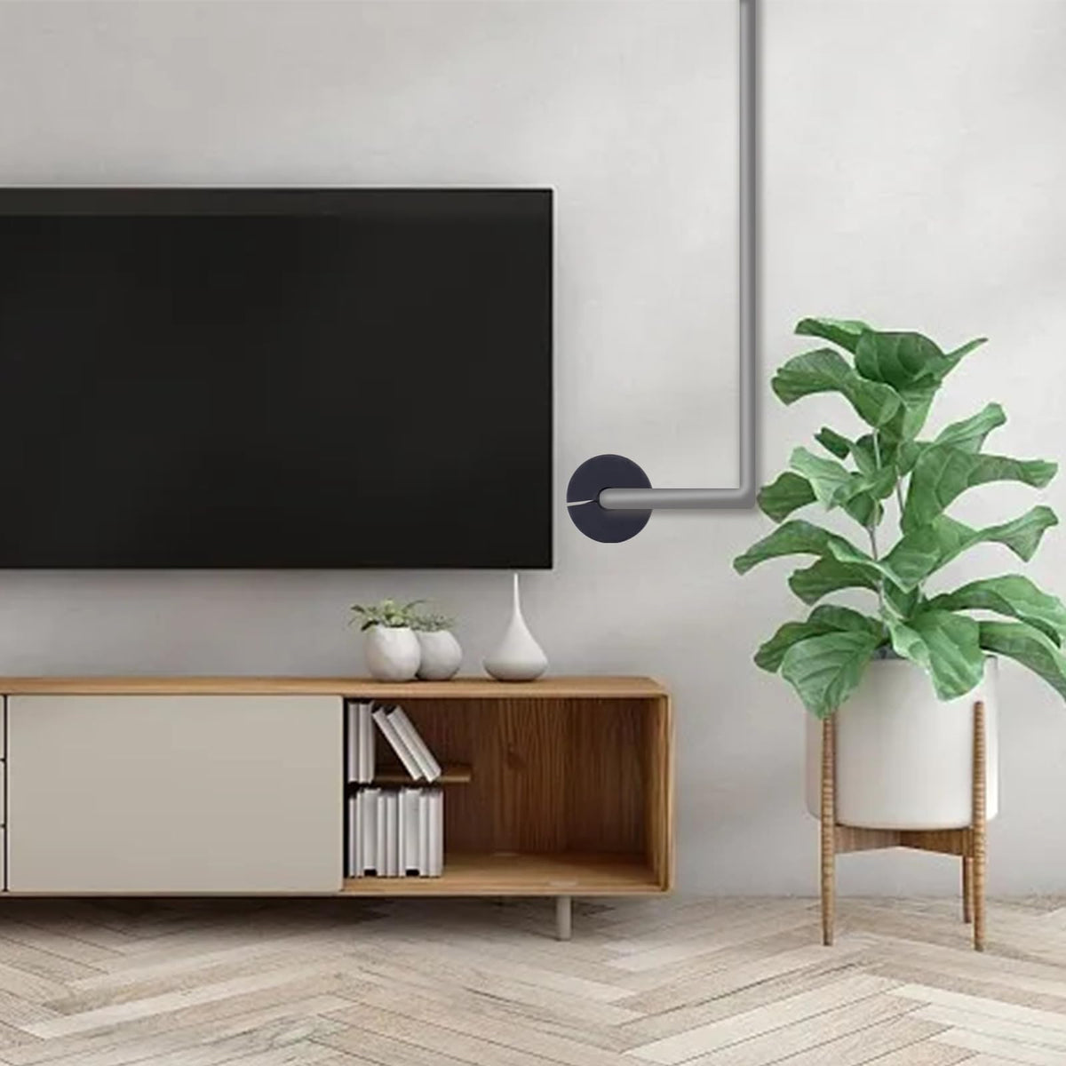 Ketofa wall installation kit helps organize Starlink cables neatly.