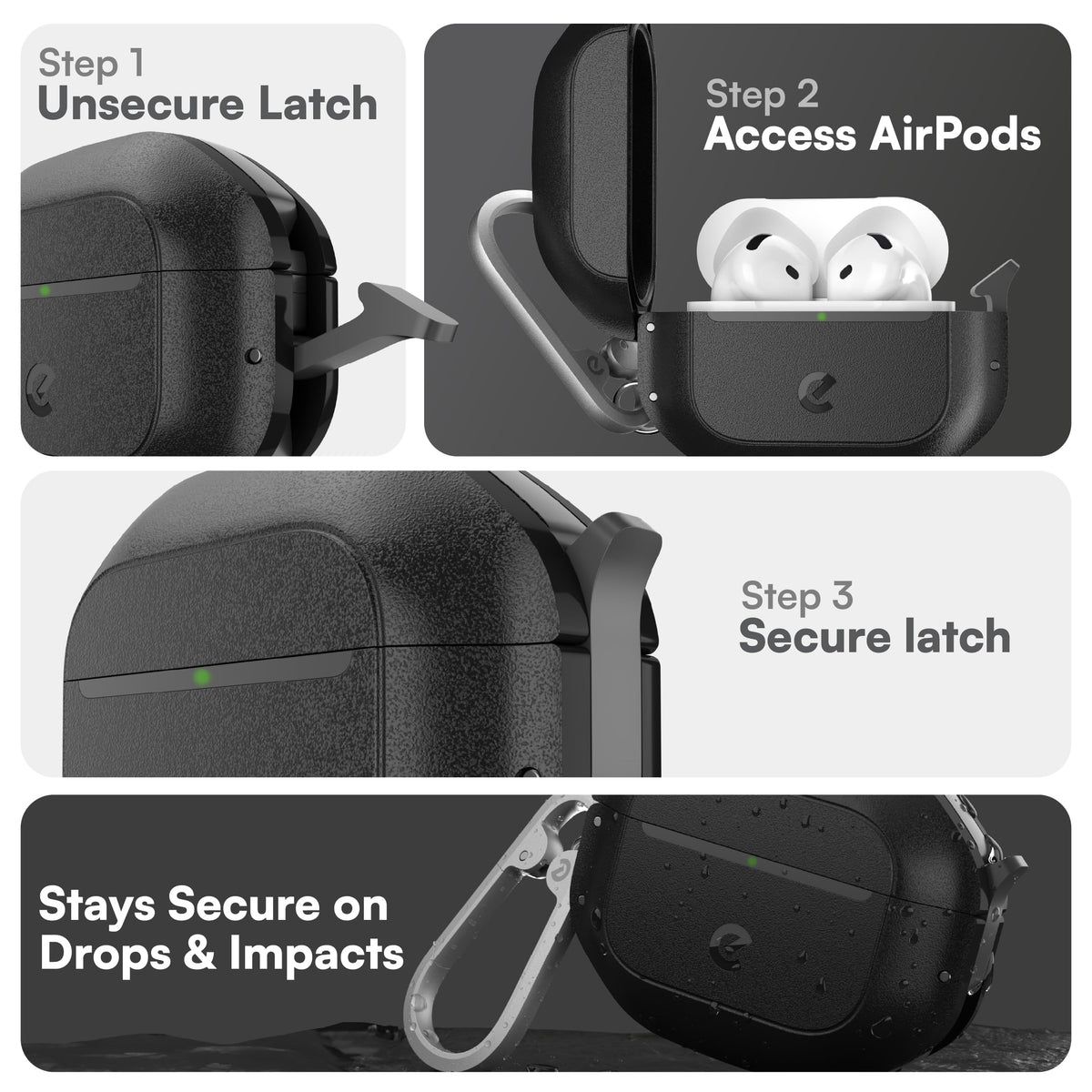 Keybudz AirPods 4 Case drop-test demonstrates rugged, military-grade impact protection.