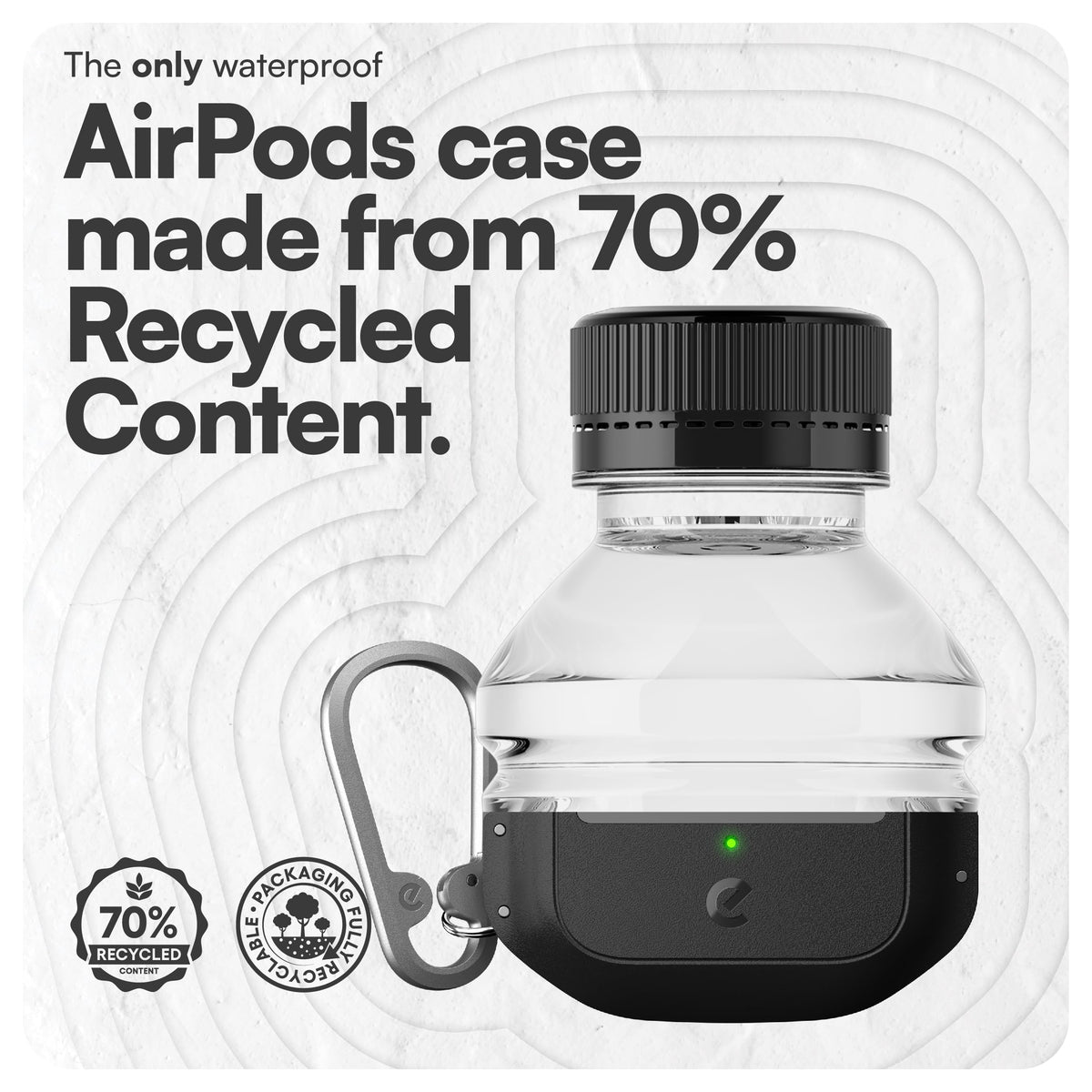 Keybudz in outdoor setting demonstrating waterproof protection and everyday use