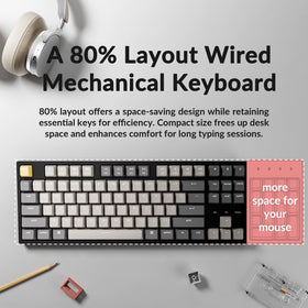 Keychron white LED backlight mode illustrating programmable illumination effects