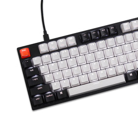 Keychron C2 ABS keycaps and white backlight for legible legends in low light