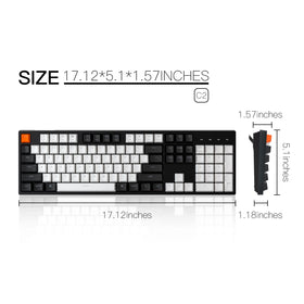 Keychron C2 angled bottom frame and feet improve comfortable typing angle