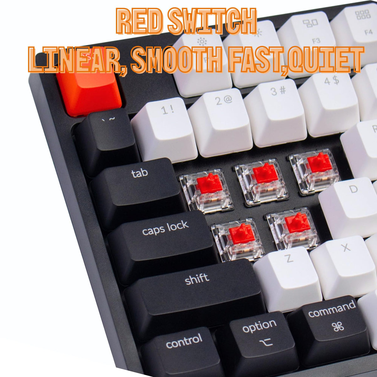 Keychron double-shot ABS keycaps close detail with clear legends for lasting legibility