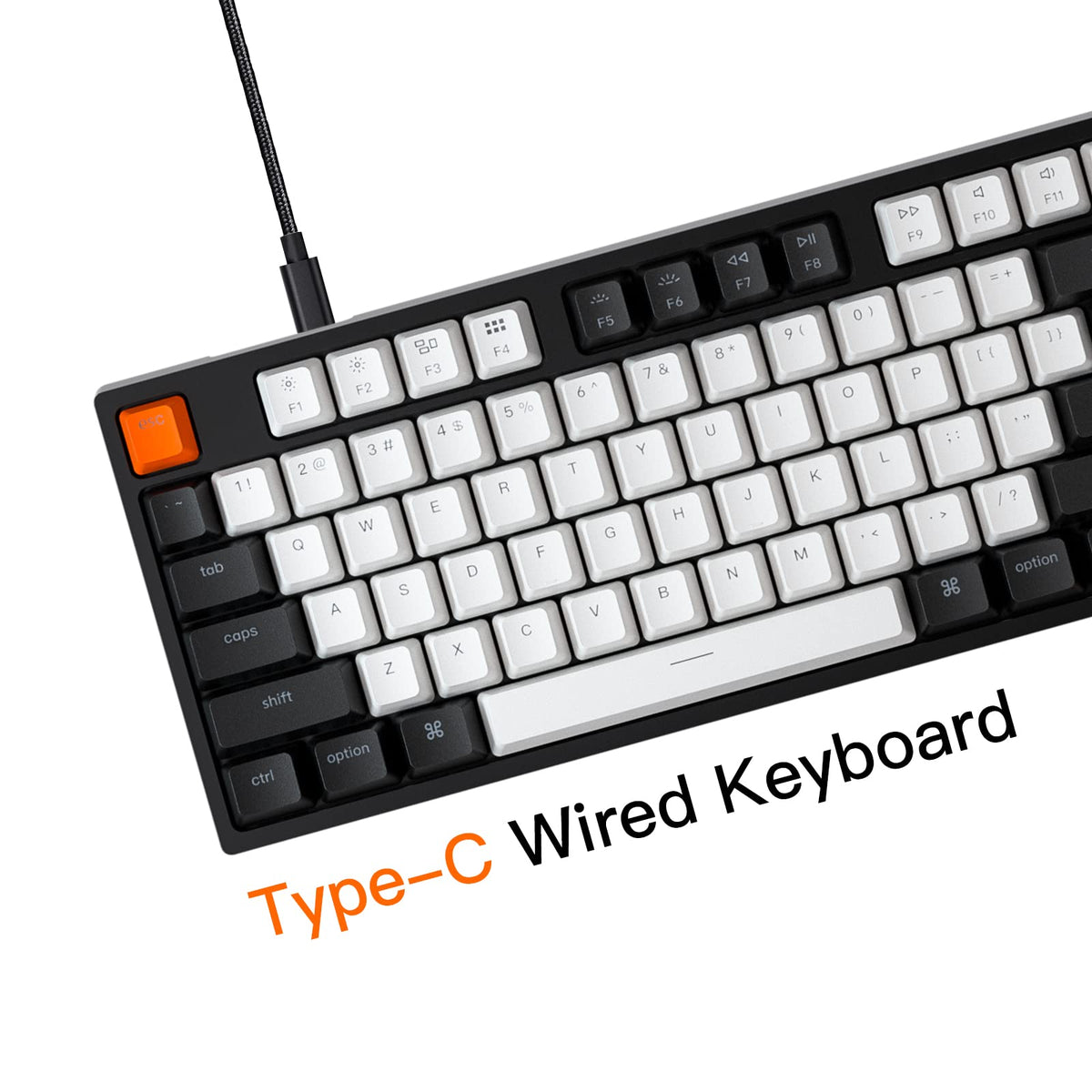 Keychron C2 braided Type-C cable delivers reliable power and tidy desk setup