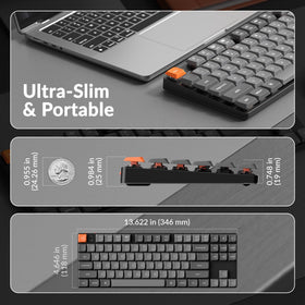 Keychron K1 Max low-profile keycaps close-up for smooth typing