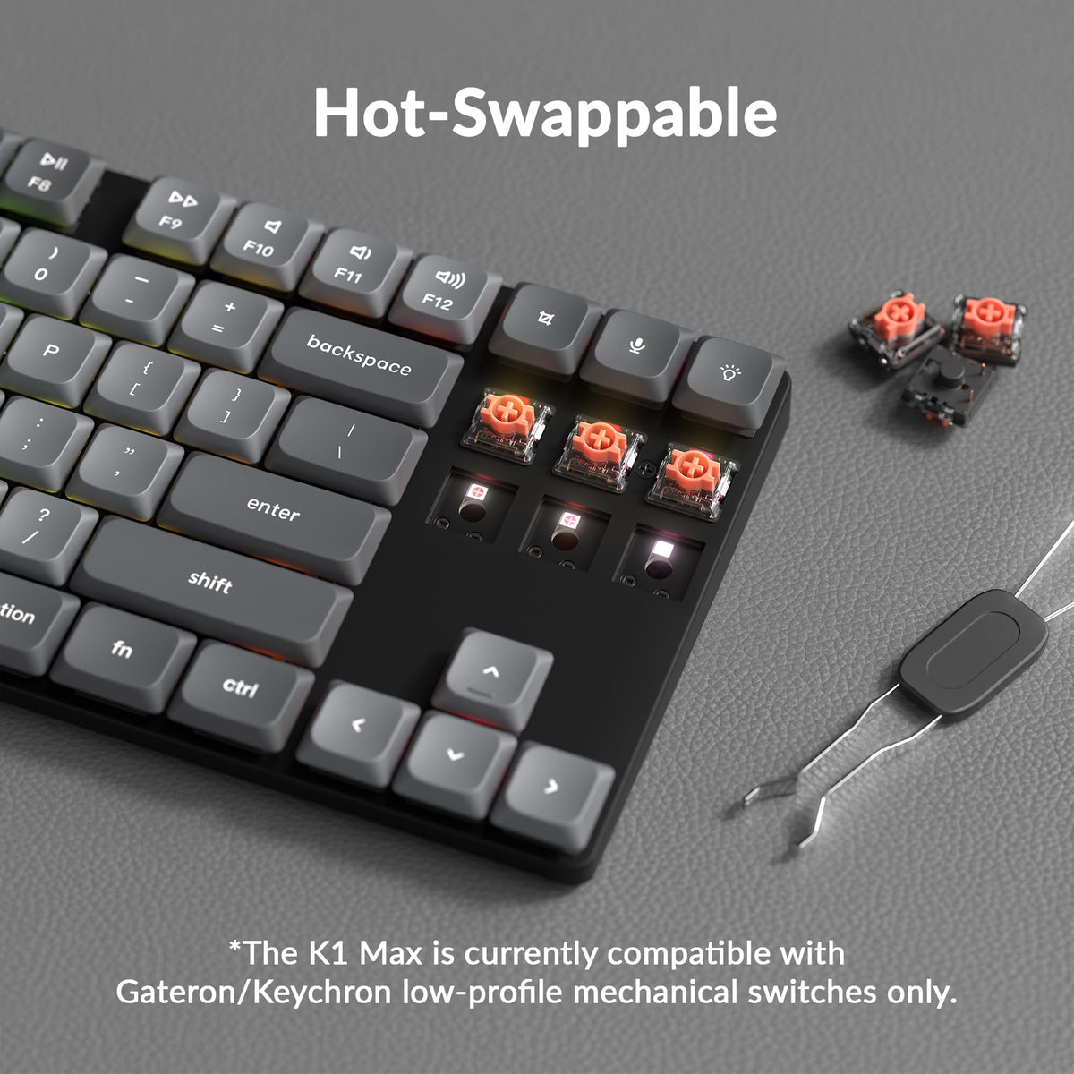 Keychron K1 Max USB-C wired connection for fast data transfer