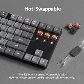 Keychron K1 Max USB-C wired connection for fast data transfer