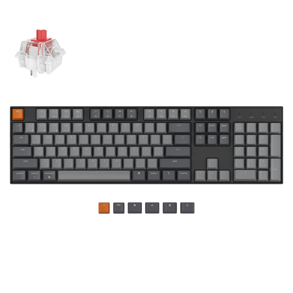 Keychron K10 104-key full-size layout for productivity and comfort