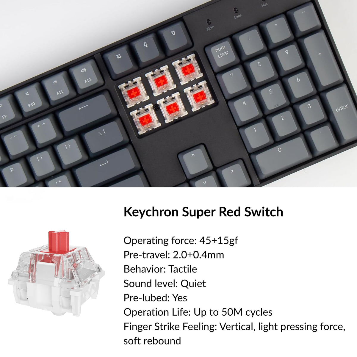 Keychron K10 hot-swappable pcb enables easy switch customization