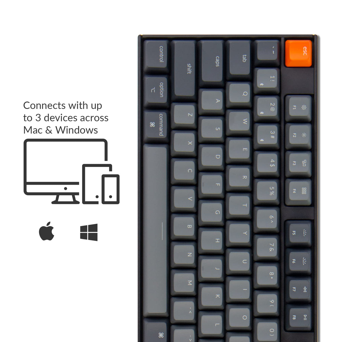 Keychron K10 Mac layout with Windows compatibility supports cross-platform use