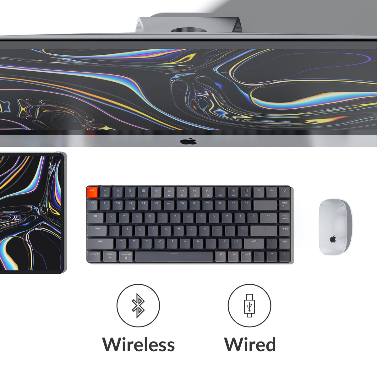 Keychron K3 low-profile optical red switches deliver fast, smooth keystrokes.
