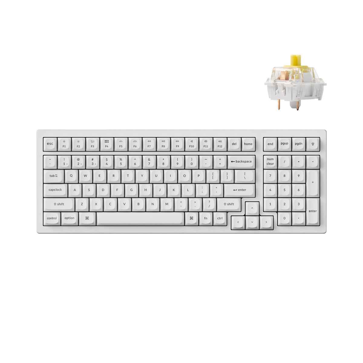 Keychron K4 Pro front view highlights a compact 96% layout for efficient workspaces.