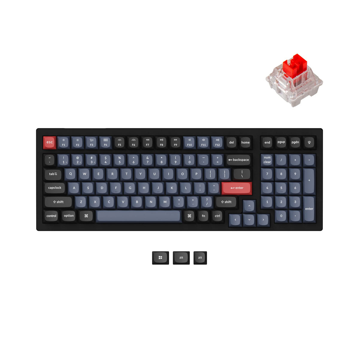 Keychron K4 Pro top view with RGB backlight for focused work sessions