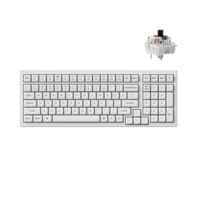 Keychron K4 Pro wireless keyboard top view showing compact desk-ready design and white finish for multi-OS use