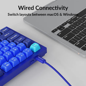 Open-source QMK and VIA firmware for custom layouts and macros.
