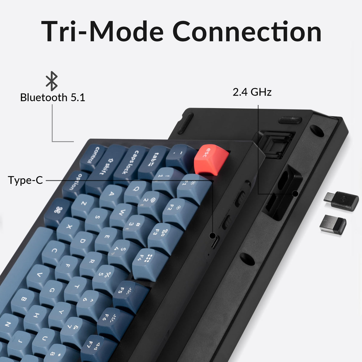 Hot-swappable switches on Keychron V3 Max for easy customization