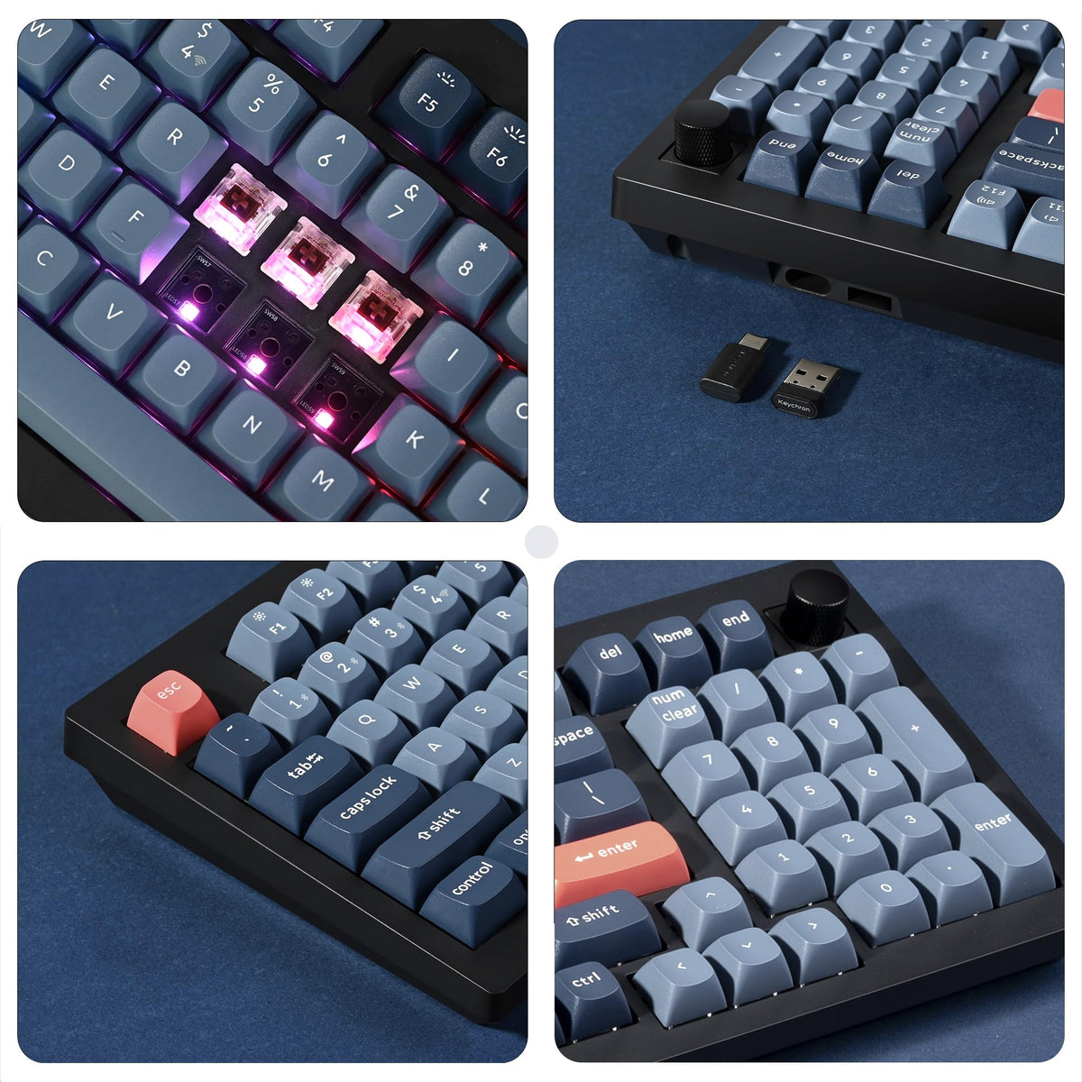 Keychron V5 Max system toggle supports Mac, Windows, and Linux.