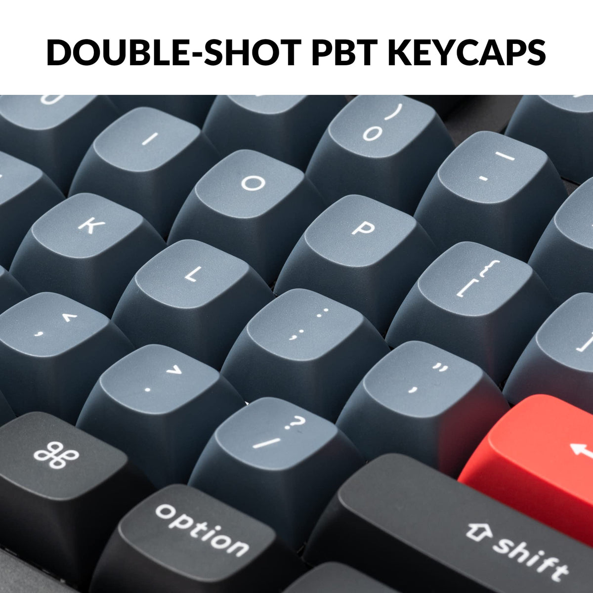 Keychron V6 red switches close-up highlighting smooth linear feel for rapid keystrokes