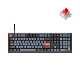 Keychron V6 wired full-size keyboard front view for precise typing and a clean setup