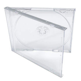KeyIN Standard Clear CD Jewel Case assembled, ready to protect discs from dust.