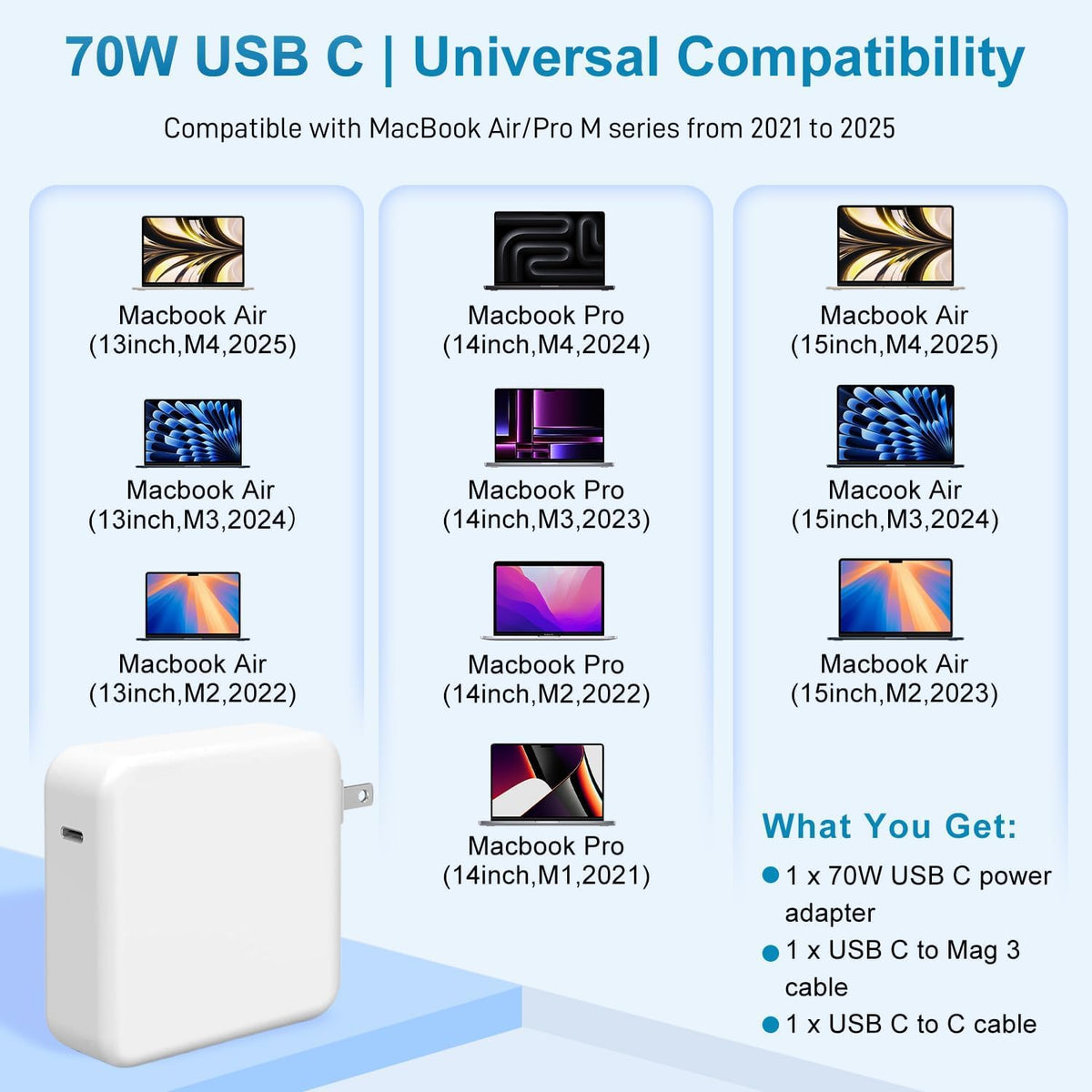 Keyiyou 2m braided USB-C cable offers durable, tangle-free charging.