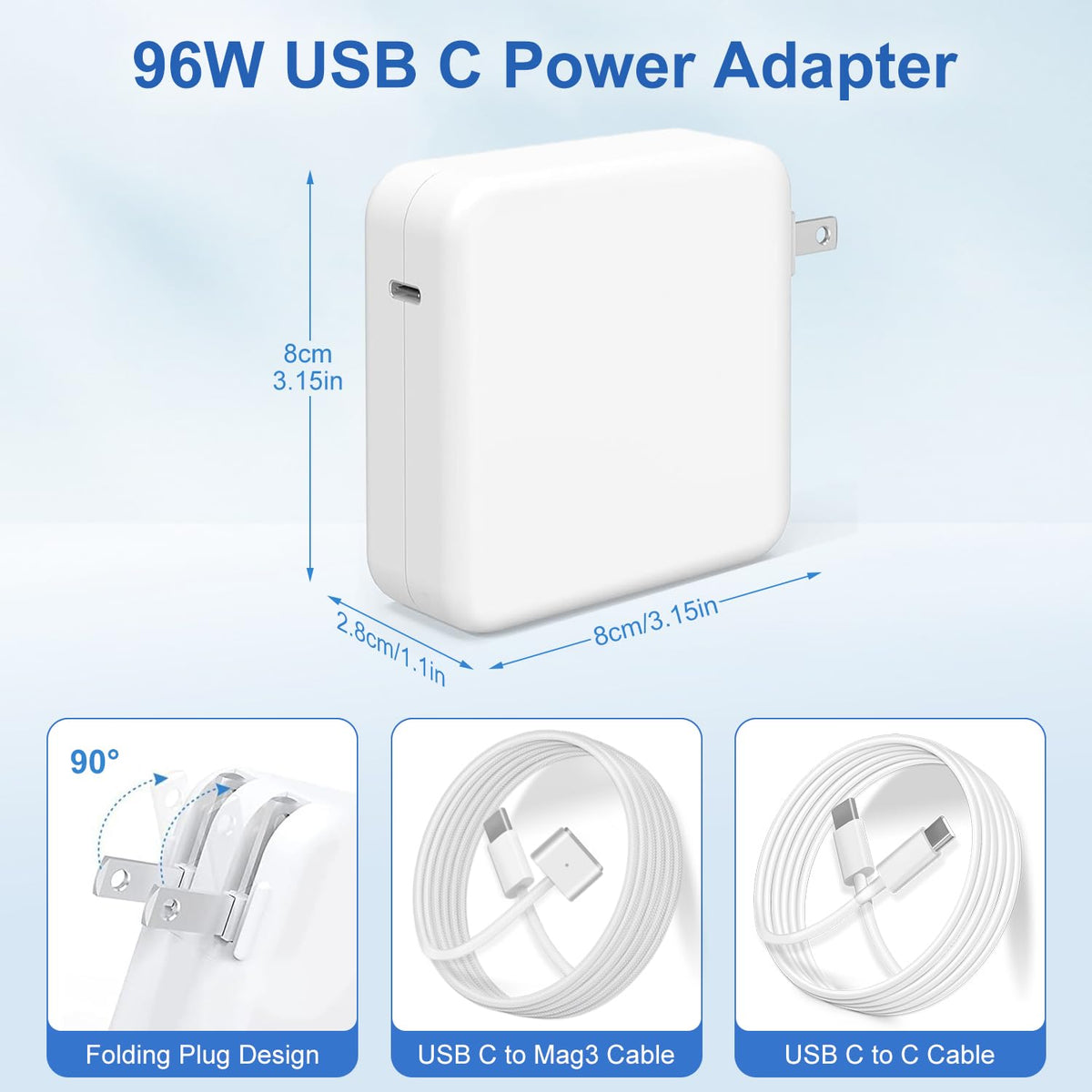 Keyiyou USB-C to MagSafe 3 cable, 6.6ft, flexible and durable