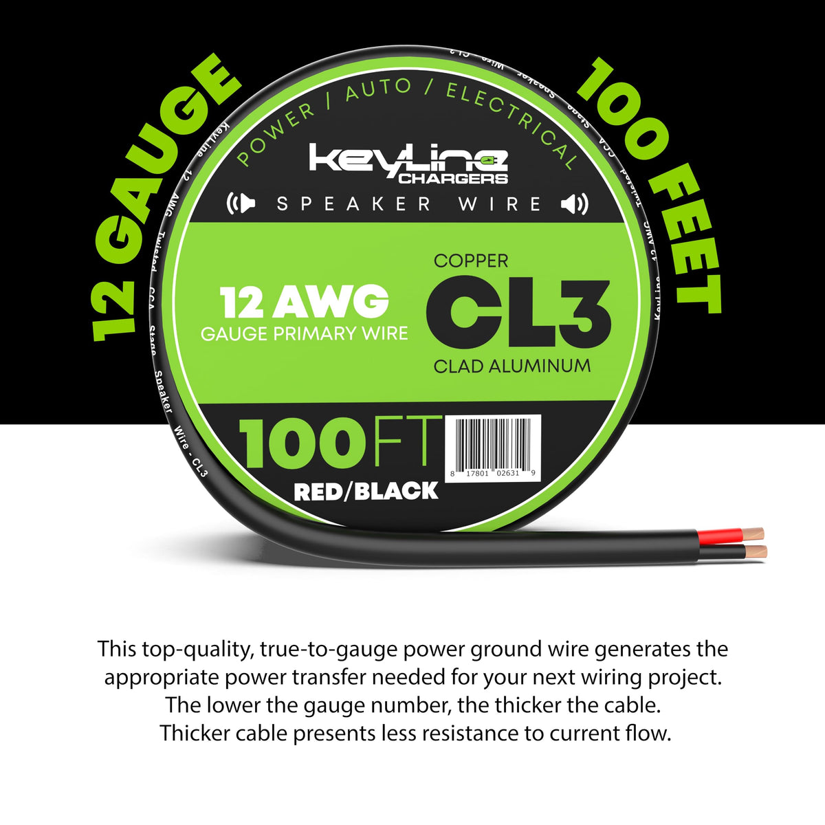 KeyLine Chargers cable run on marine deck showing corrosion-resistant use on boats