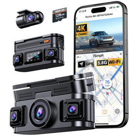 KeyROO R4 front camera with 4K clarity for daytime driving