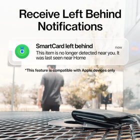 KeySmart SmartCard Gen 3 alerts if wallet is left behind.