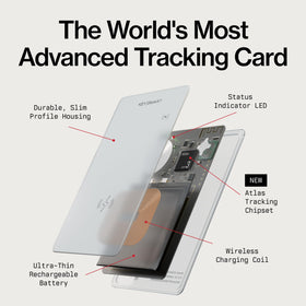 KeySmart SmartCard ghost transparent close-up revealing internal components and design benefits
