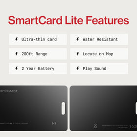 KeySmart SmartCard Lite wallet card fits in wallets discreetly.