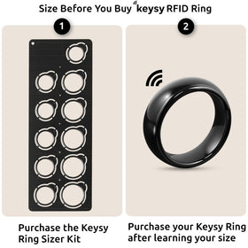 Keysy ring beside RFID duplicator hints at backup copy capability